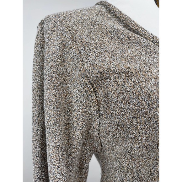 Free People Going for Gold Faux Wrap Sweater Metallic Large - Picture 5 of 12